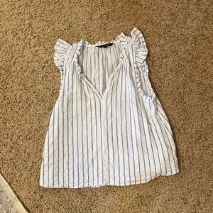 Blue and white stripe tank